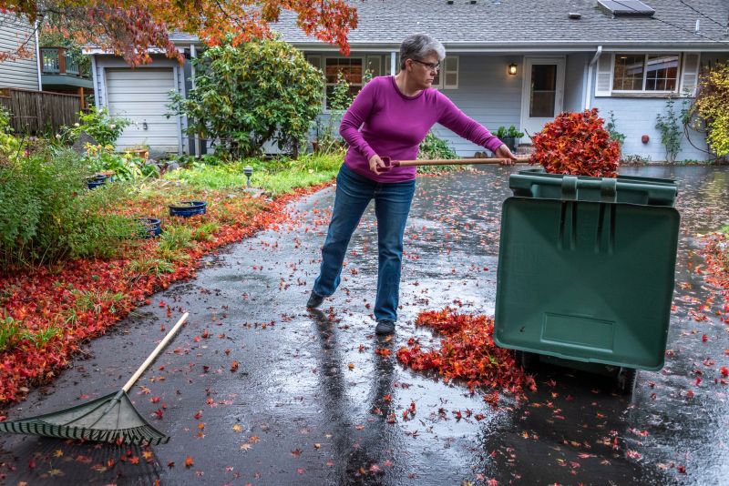 Fall Leaf Collection Truck